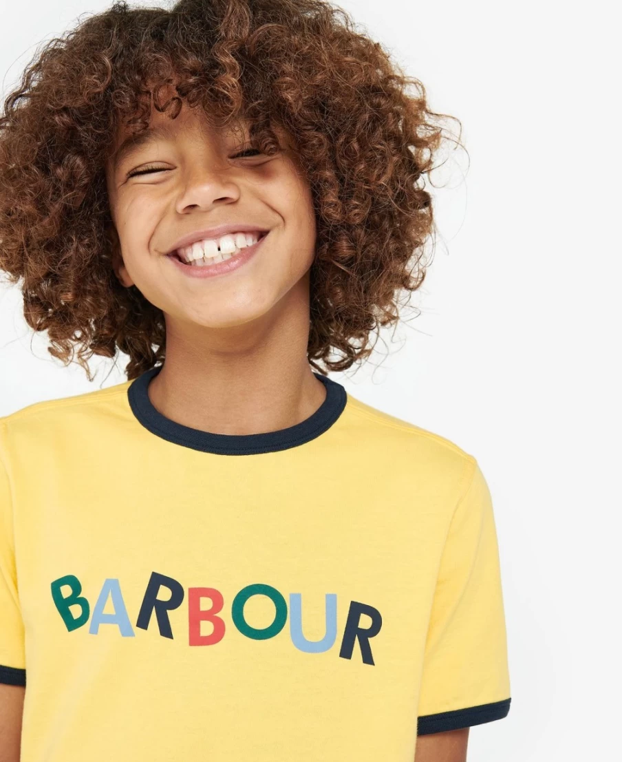 Barbour Boys Sunbleached Yellow Tam Short Sleeve T-Shirt