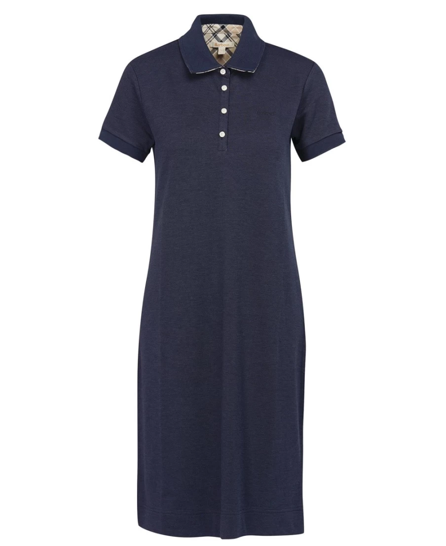 Barbour Women's Navy Indigo Tartan Polo Dress
