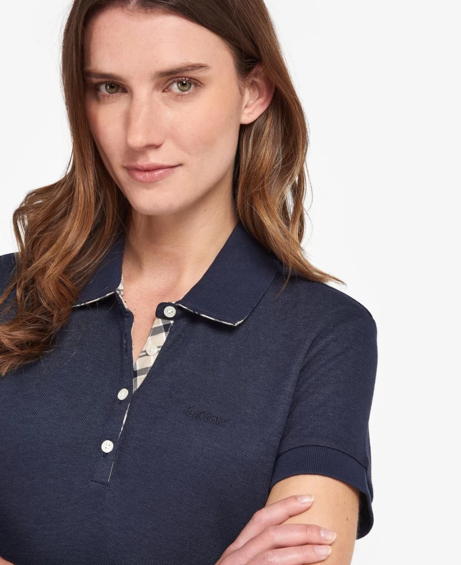 Barbour Women's Navy Indigo Tartan Polo Dress