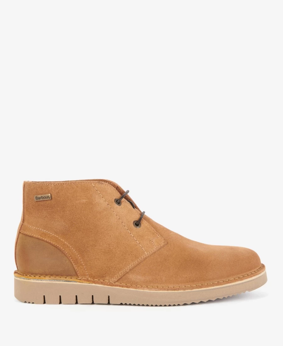 Barbour Kent Desert Boots for Men in Cola Suede - Premium Leather Chukka Boots