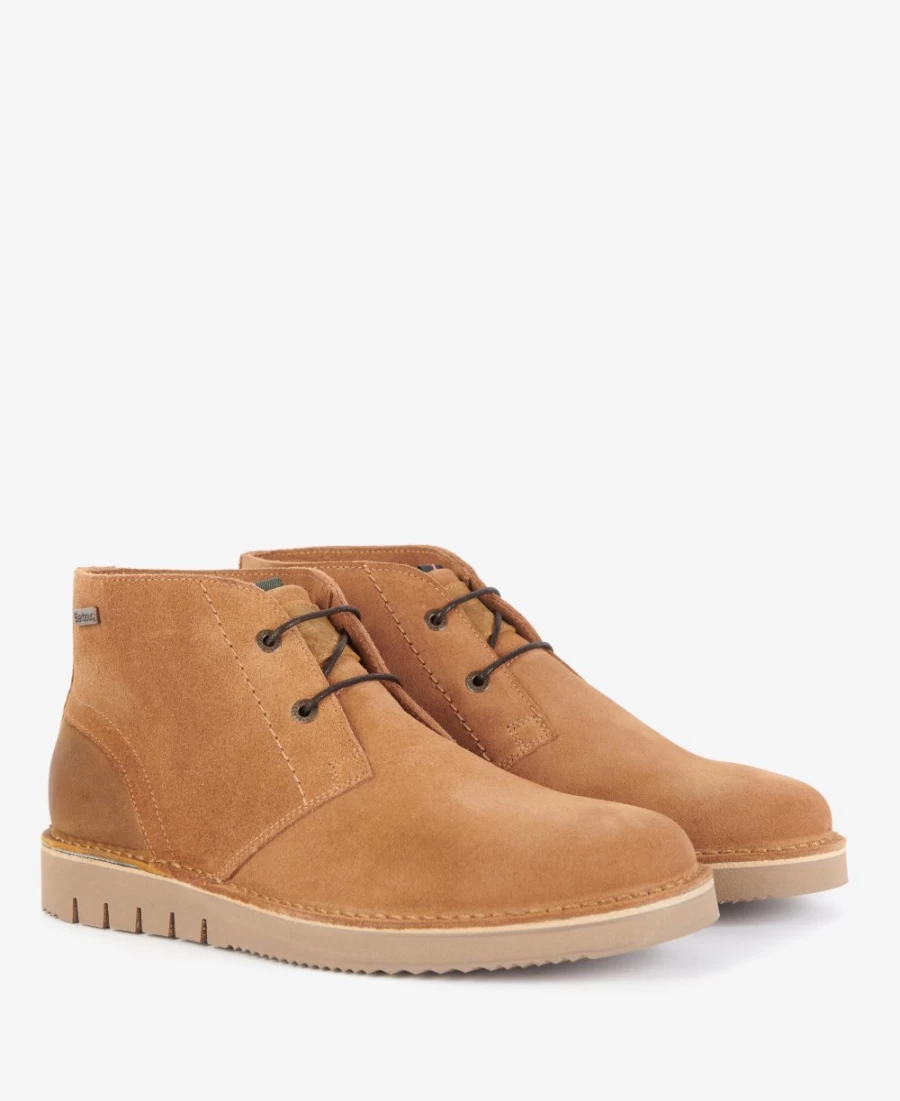 Barbour Kent Desert Boots for Men in Cola Suede - Premium Leather Chukka Boots