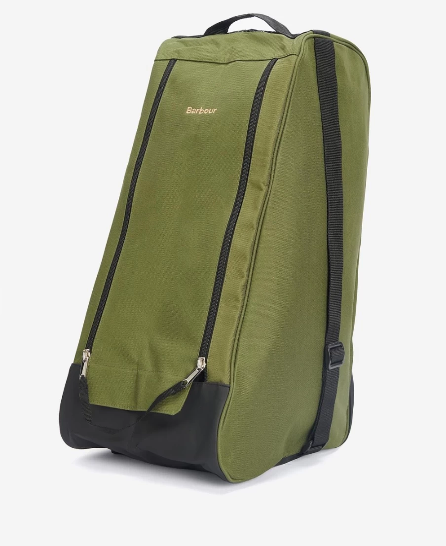 Barbour Men's Green Wellington Bag - Classic British Waxed Cotton Tote for Everyday Use