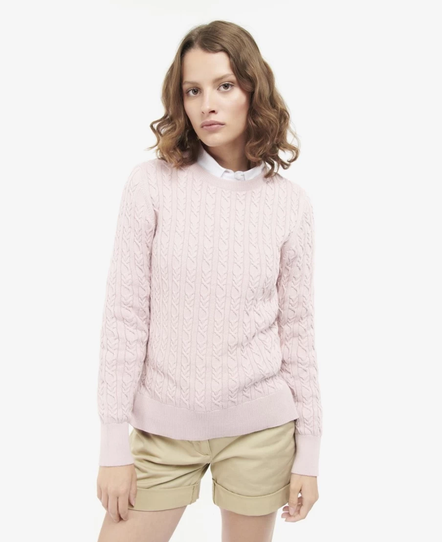 Barbour Women's Navy Hampton Sweater - Classic Knitwear for Women