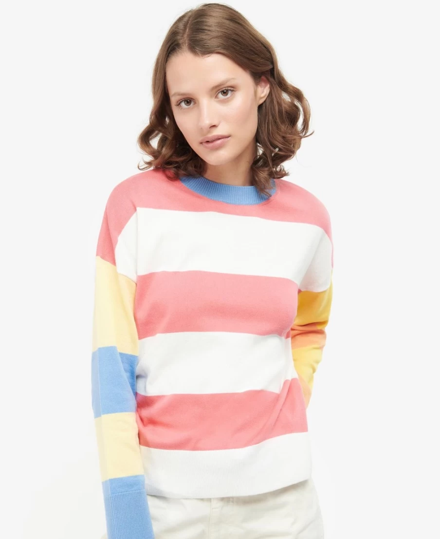 Barbour Women's Bradley Stripe Knit Jumper in Classic Multi Color