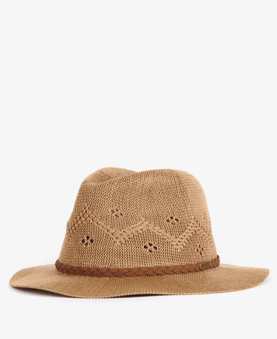 Barbour Mens Olive Flowerdale Trilby Hat - Classic Wool Felt Fedora for Men