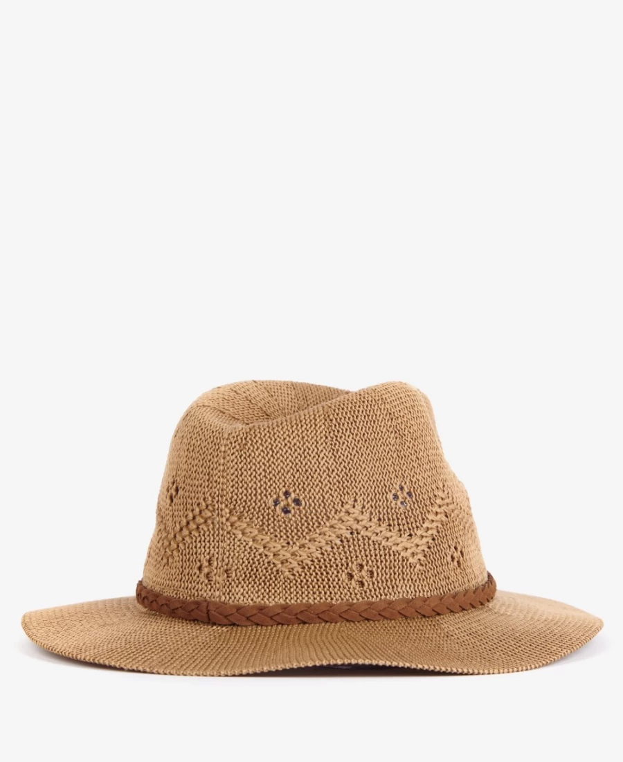 Barbour Mens Olive Flowerdale Trilby Hat - Classic Wool Felt Fedora for Men
