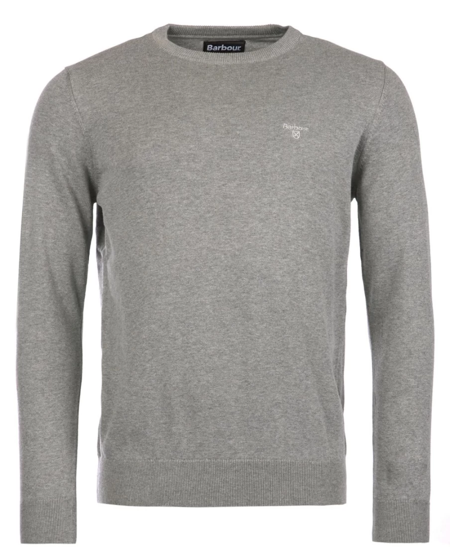Barbour Men's Navy Pima Cotton Crew Neck Sweater
