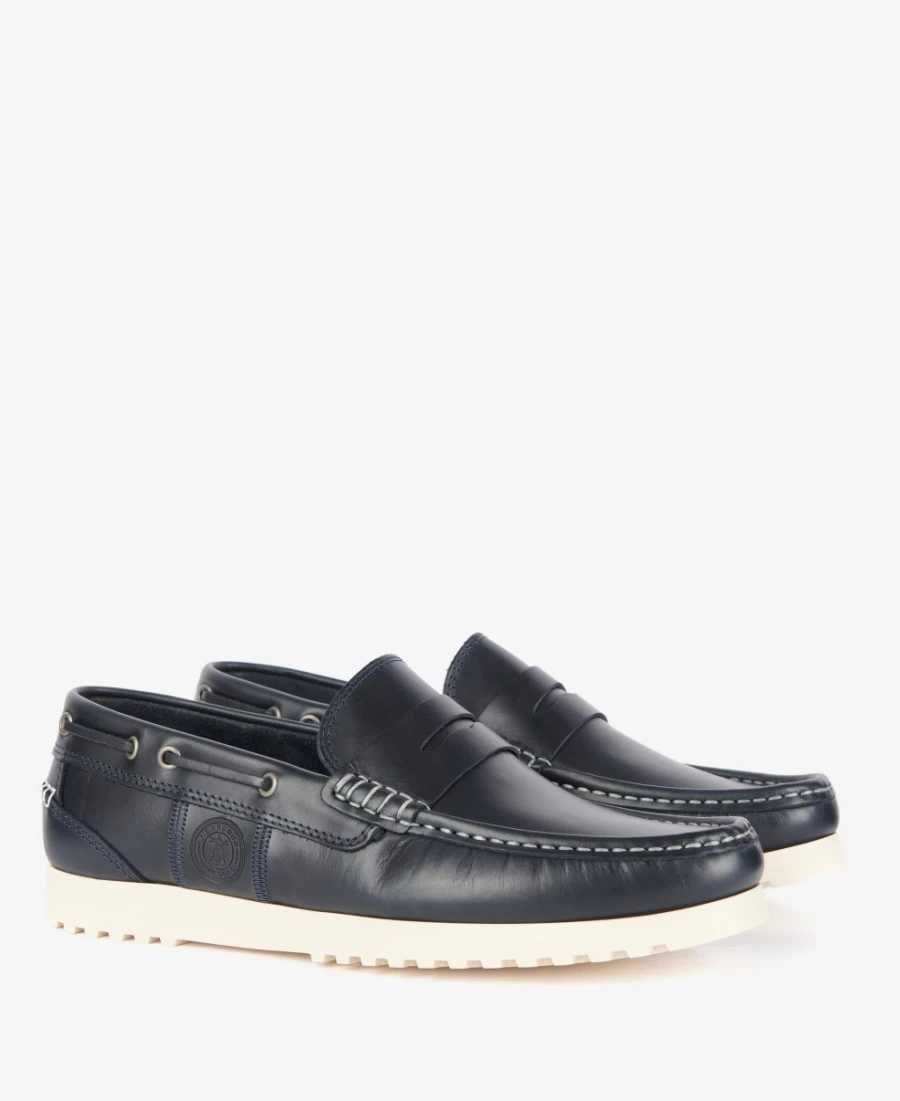 Barbour Men's Fairway Boat Shoes in Choco - Classic Nautical Style