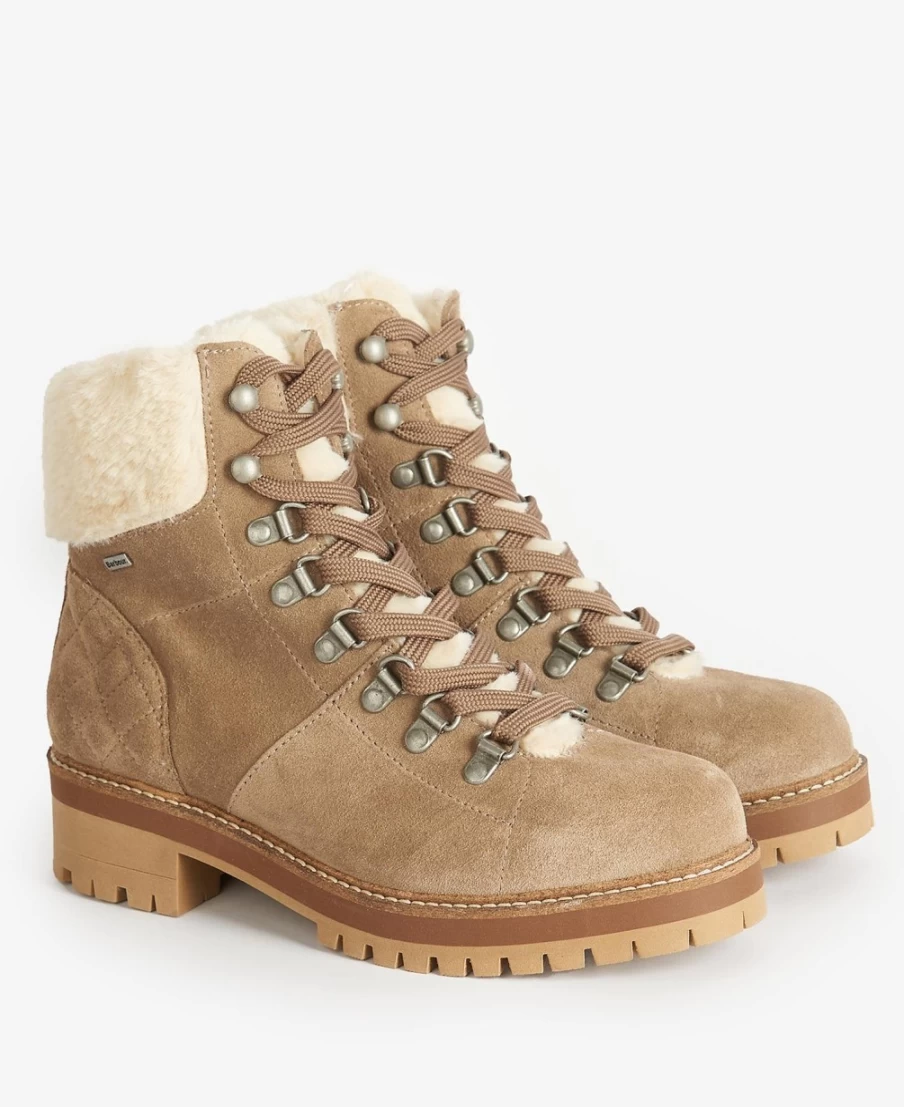 Barbour Womens Lula Boots in Rust - Waterproof Leather Ankle Boots for Women