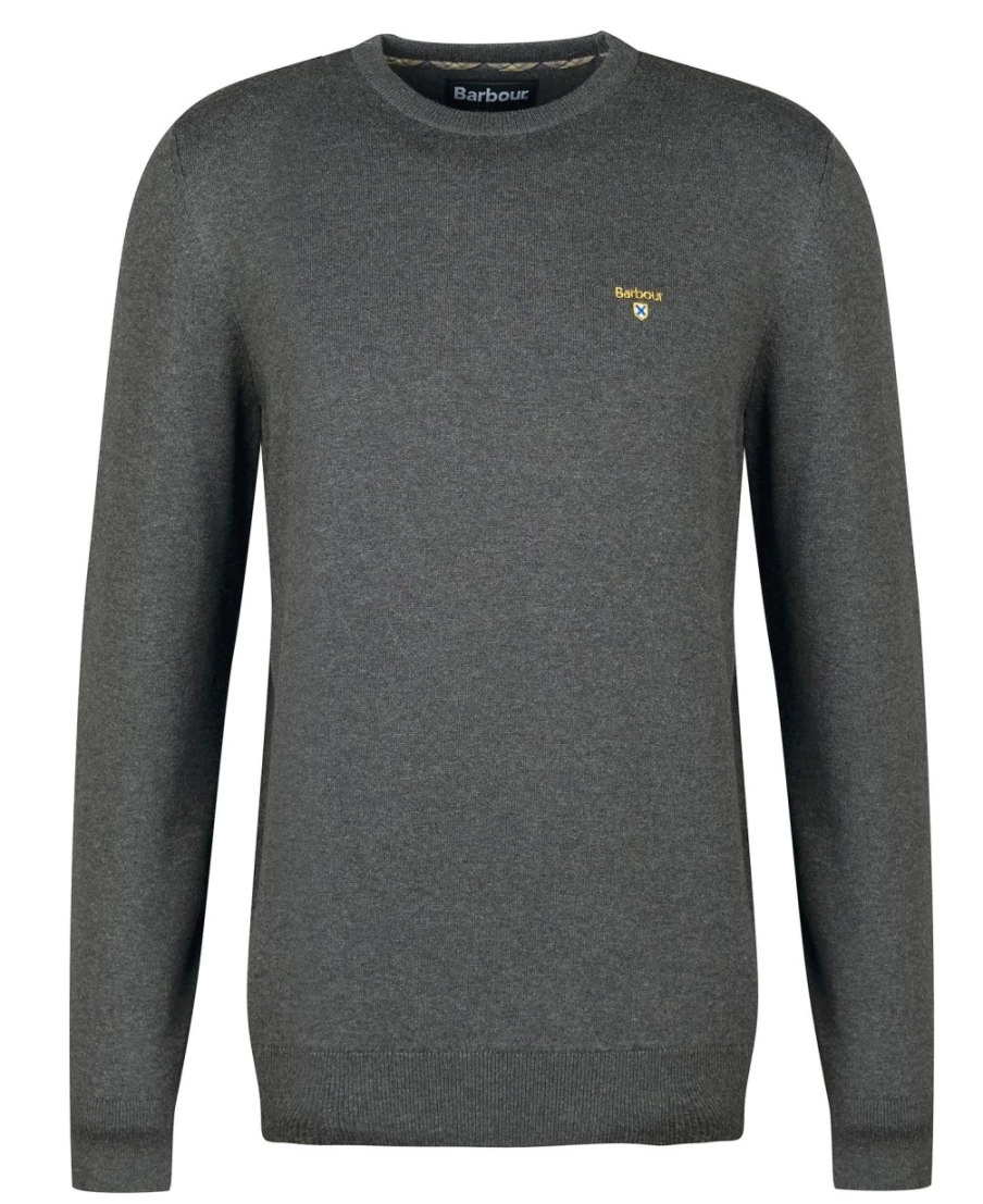 Barbour Men's Navy Organic Cotton Crew Neck Jumper