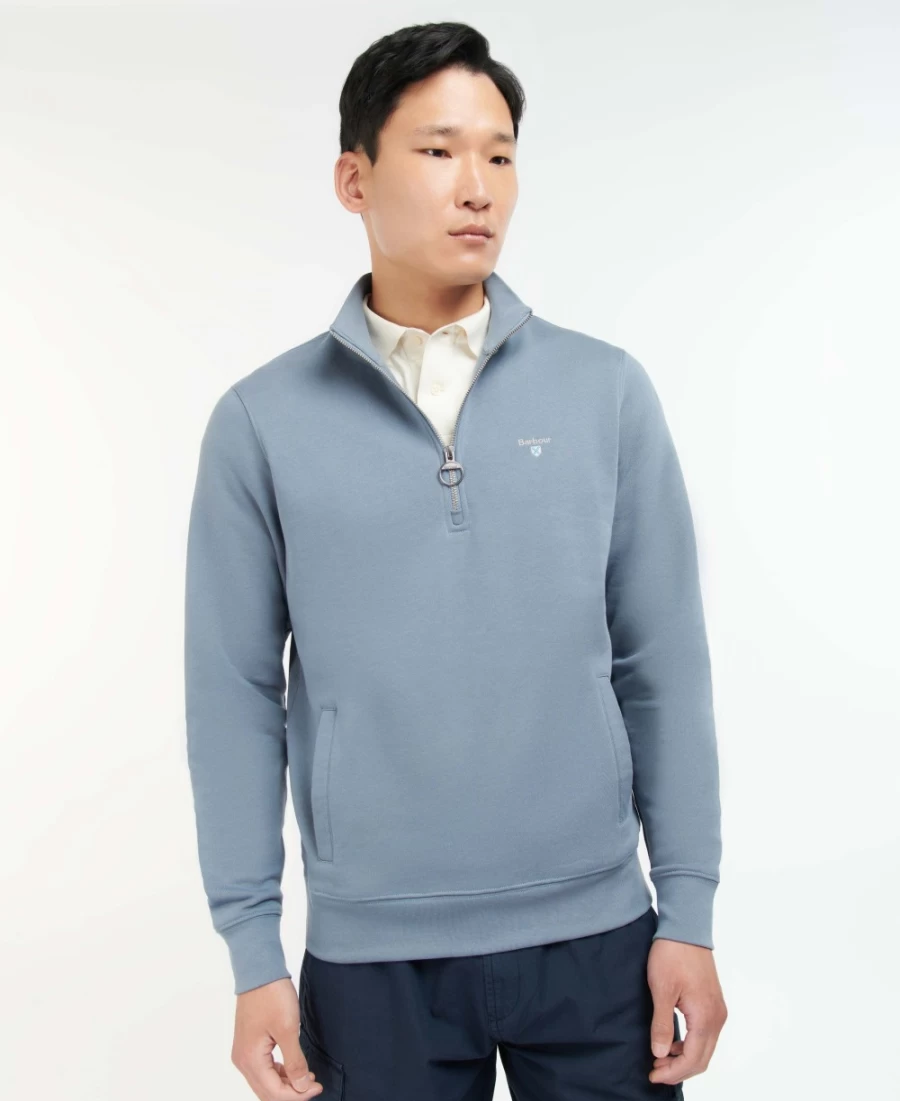 Barbour Men's Agave Green Rothley Half-Zip Sweatshirt