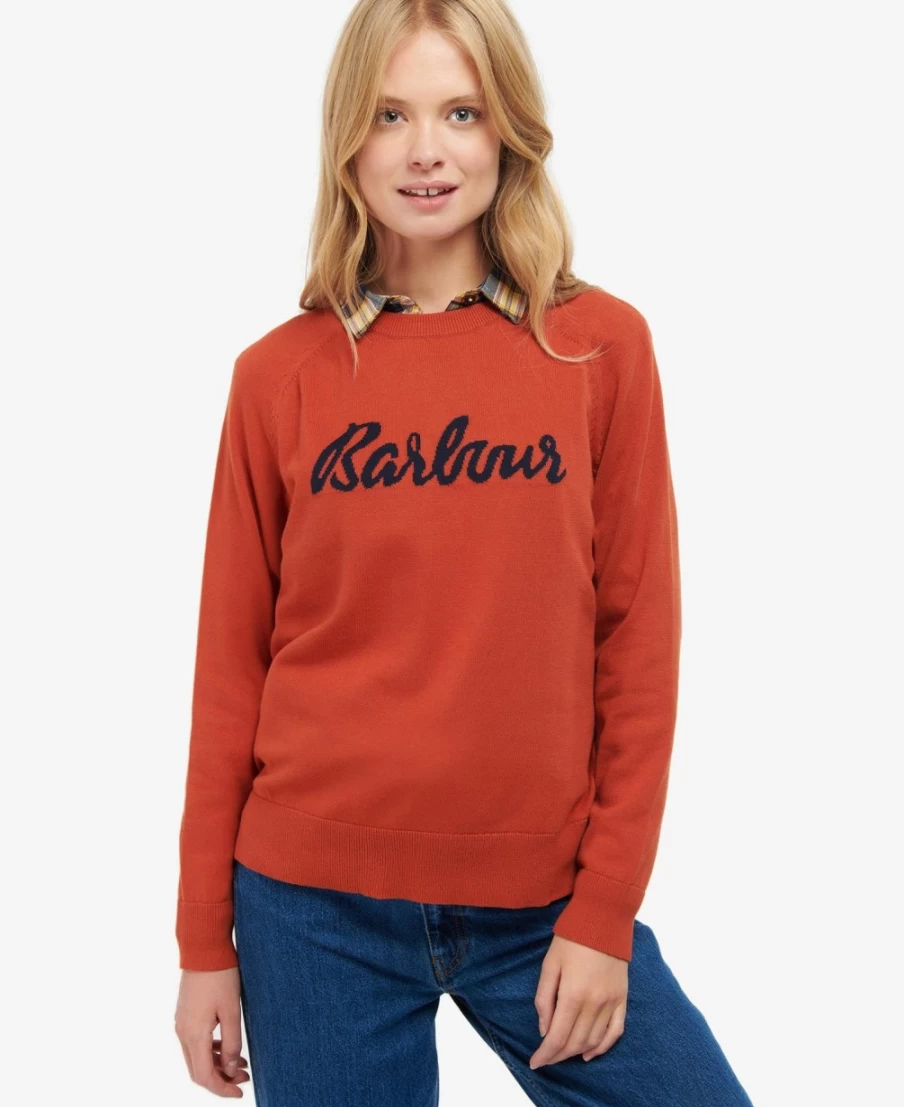 Barbour Women's Burnt Russet Otterburn Knitted Jumper
