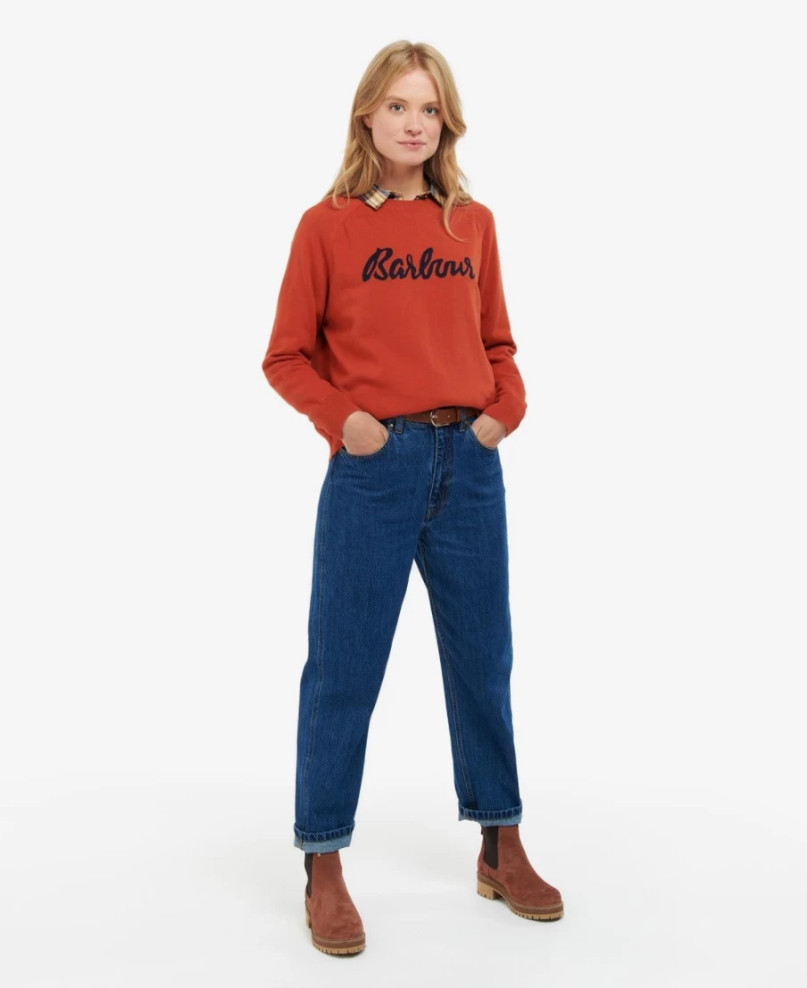Barbour Women's Burnt Russet Otterburn Knitted Jumper