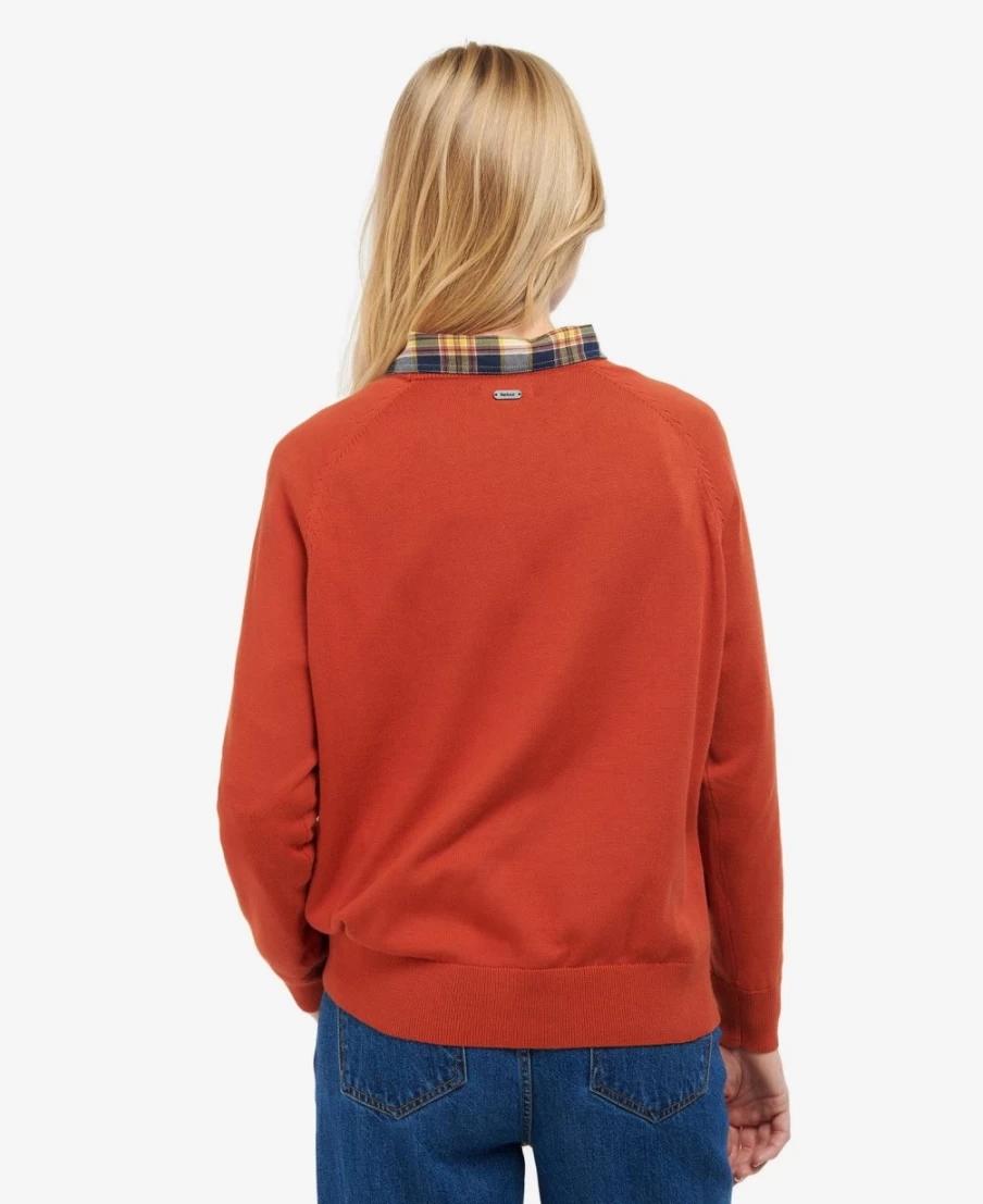 Barbour Women's Burnt Russet Otterburn Knitted Jumper