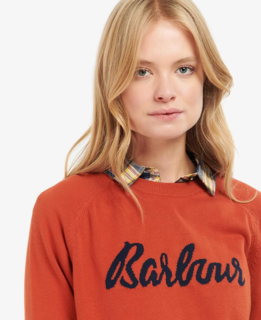 Barbour Women's Burnt Russet Otterburn Knitted Jumper