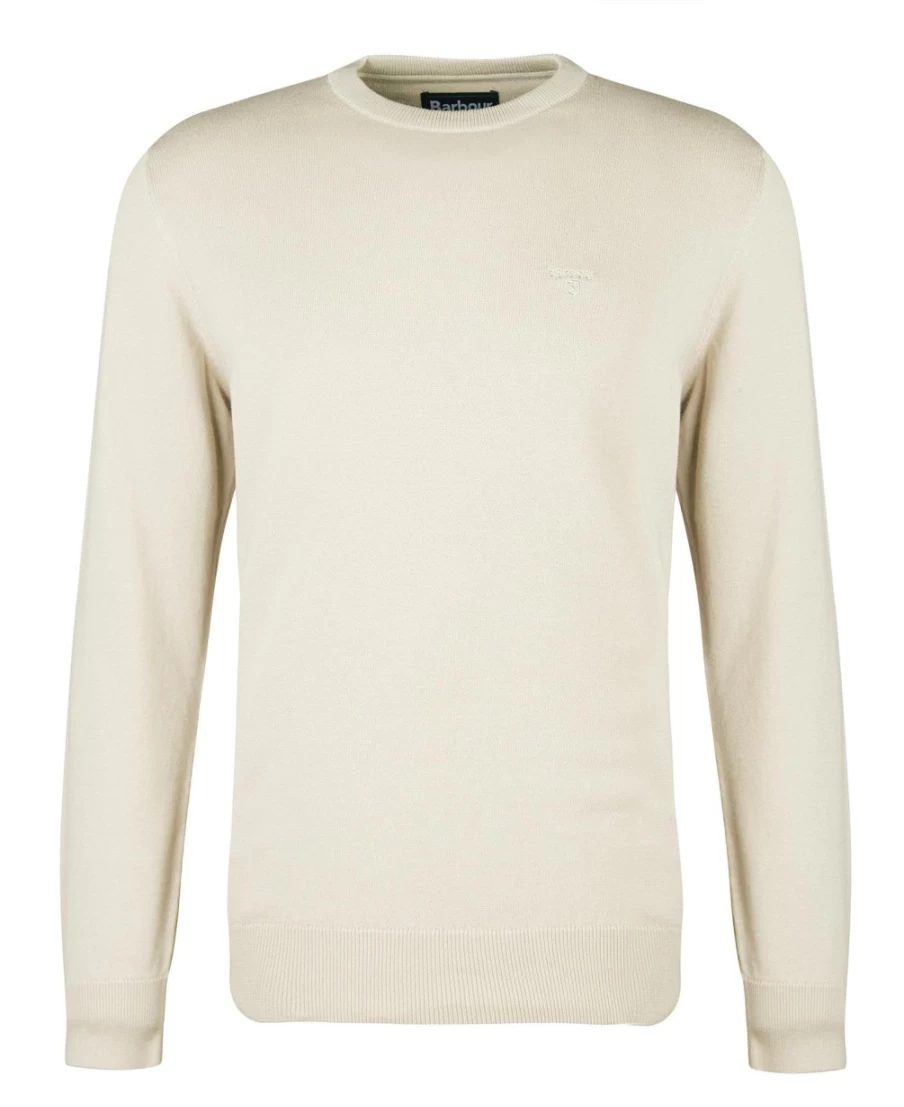 Barbour Men's Agave Green Pima Cotton Crew Neck Sweater