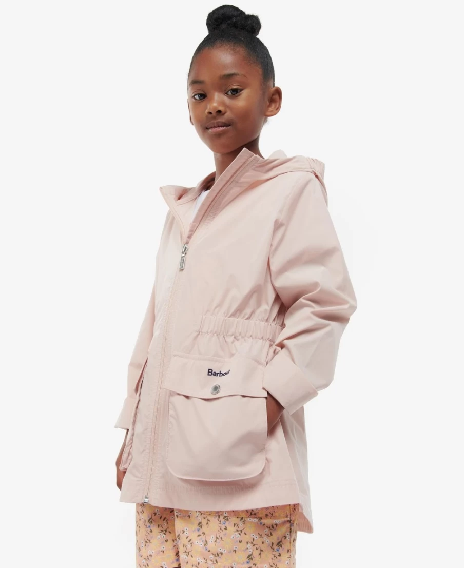 Barbour Girls Maara Light Peach Showerproof Jacket for Kids