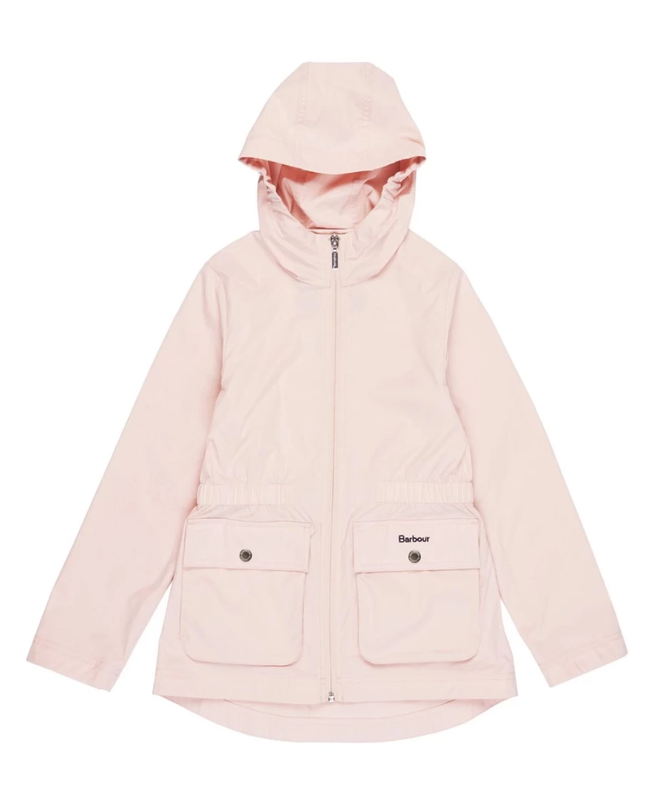 Barbour Girls Maara Light Peach Showerproof Jacket for Kids