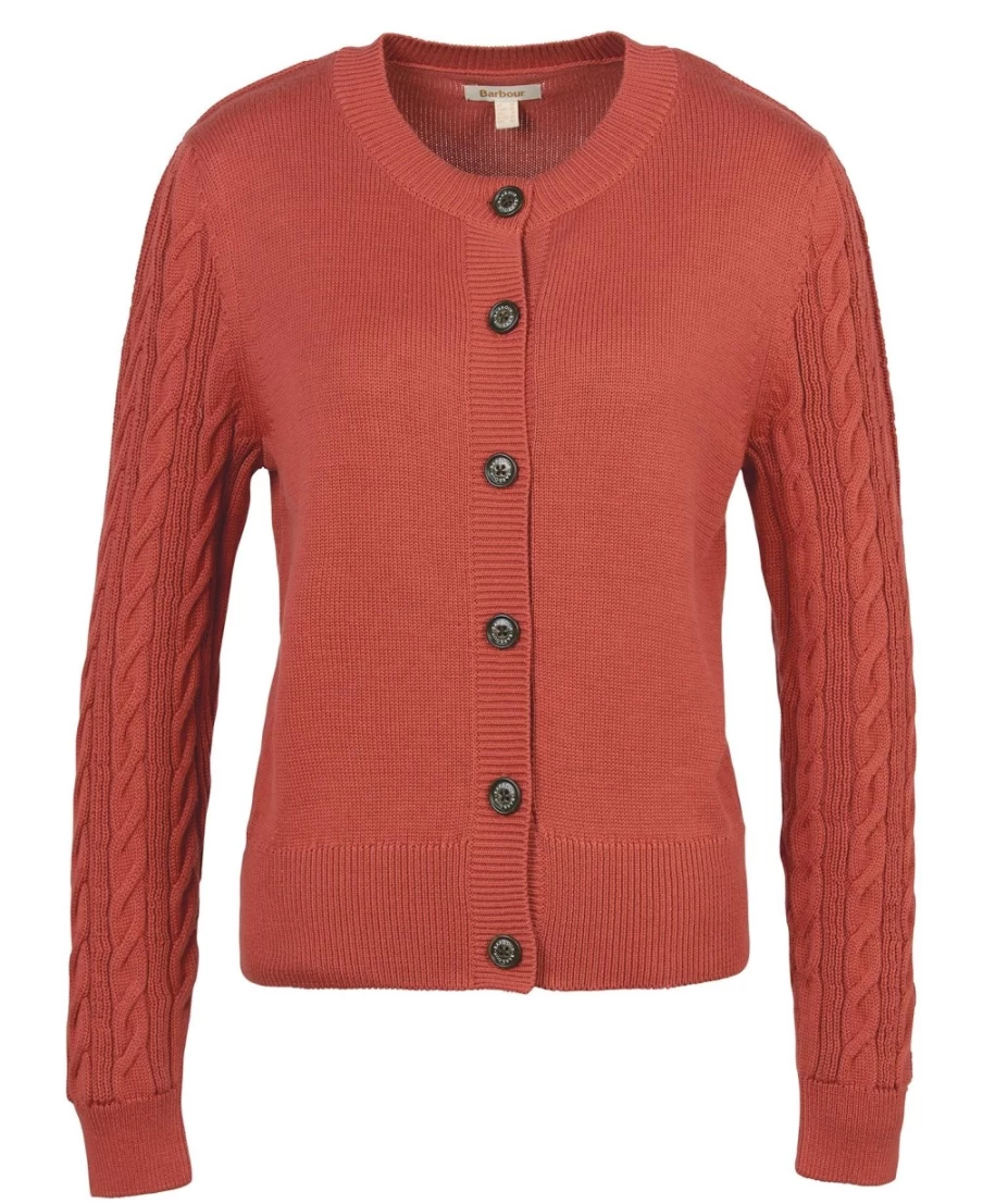 Barbour Women's Daphne Cardigan in Gerbera - Classic Knitwear for Women